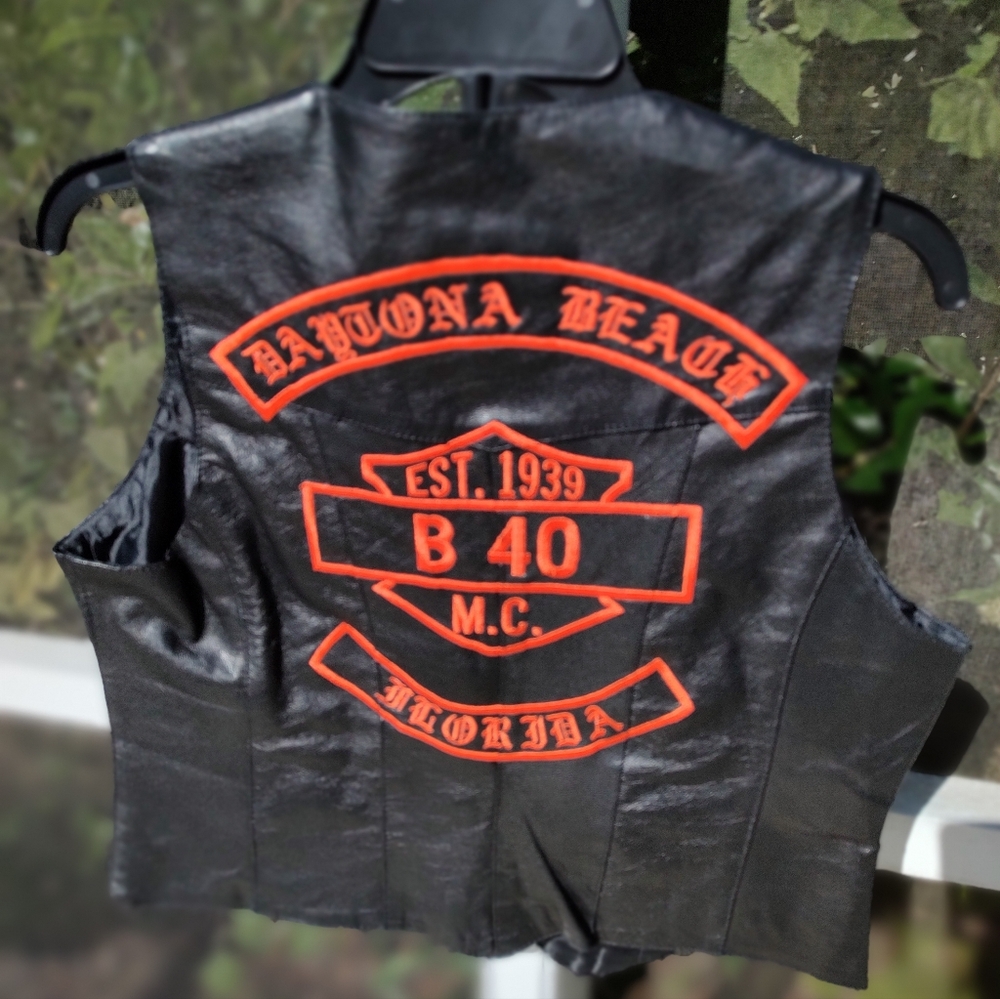 Harley Davidson Black Leather Woman's vest.